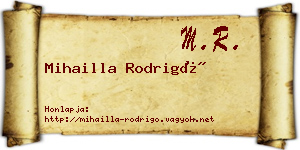 Mihailla Rodrigó névjegykártya